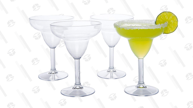 Mixed drinks should be enjoyed in the appropriate glassware—even if it’s technically not glass. These disposable margarita glasses are shatter-proof and dishwasher-safe, so can you reuse them. Plus, they don’t require any assembly. Cheers to that!